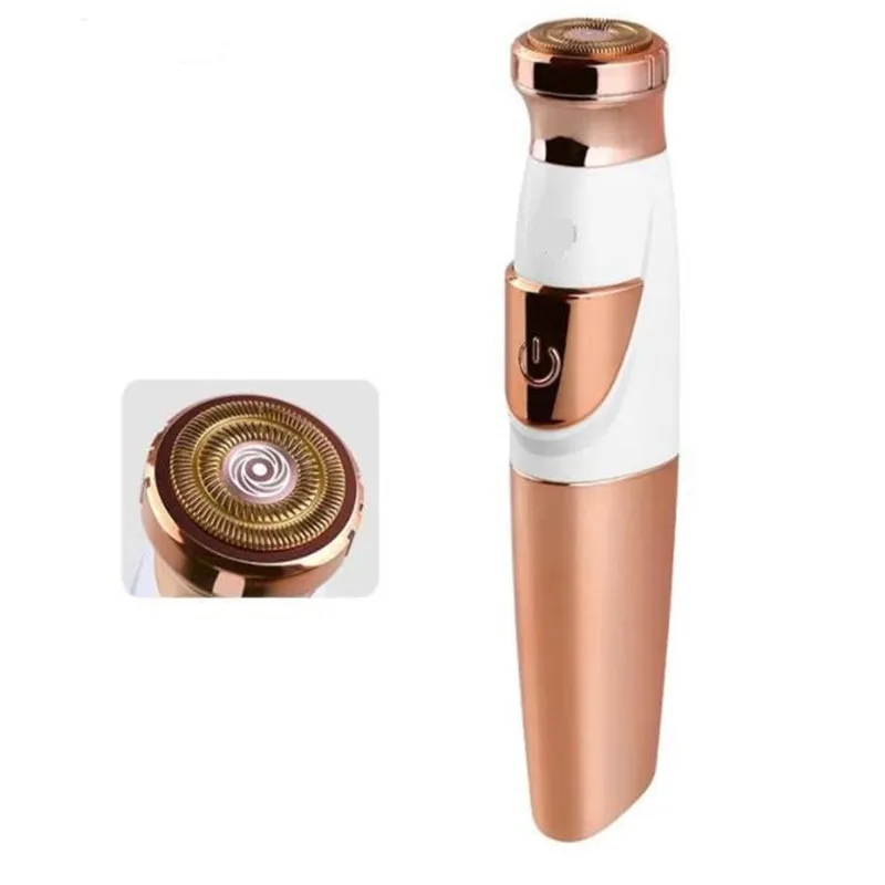 Portátil elétrico senhora rosto shaver biquíni corpo perna folha de remoção do cabelo lâmina barbear mulheres facial corte depilador molhado uso seco