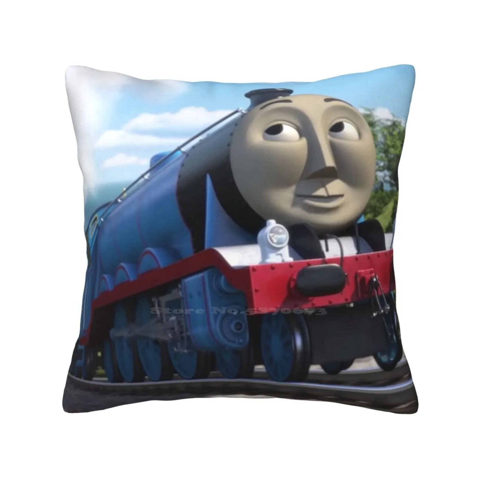 Gordon Da Thomas The Tank Engine Throw Cushion Pillow Cover Thomas The Tank Engine Kids Thomas The Train Train Bradley Funny