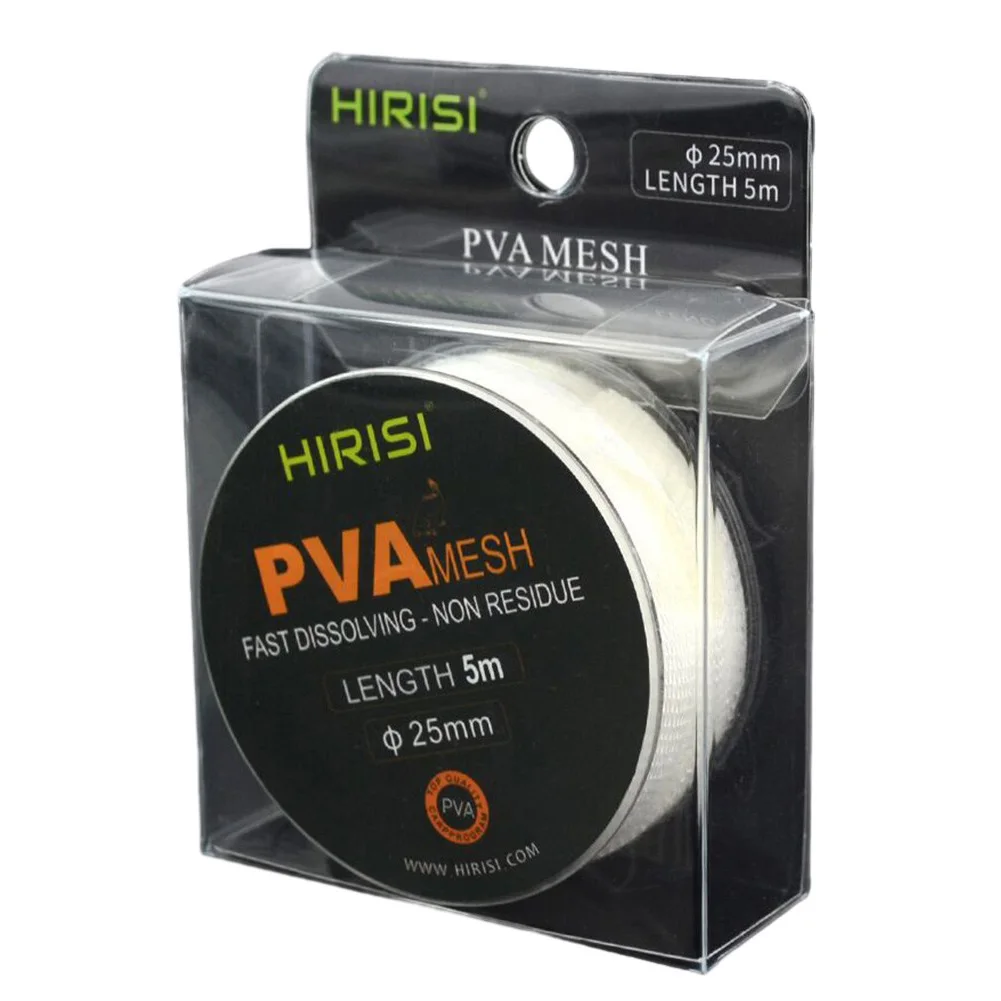 

25mmx5m/Roll Carp Fishing PVA Mesh For Water Soluble Fishing Bait And Hook Bait Quick Dissolve Harmless Fishing Lure Mesh