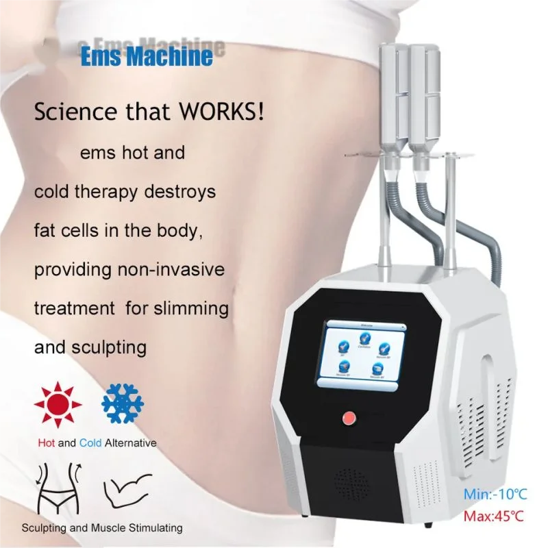 High Quality EMS Plate 2 Handles Cellulite Reduction Weight Loss Body Shaping Hot and Cold No Vacuum Pressure Slimming Machine