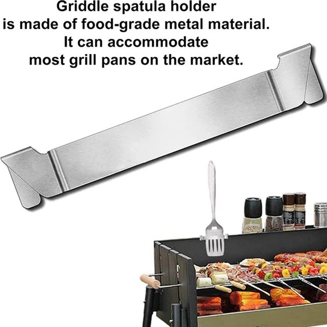 Blackstone Serpenyő Spatula Tartó Acél Barbecue Szerszám Rack Tartozékok A Camp Séf Lapos Felső Serpenyőhöz - Image 5