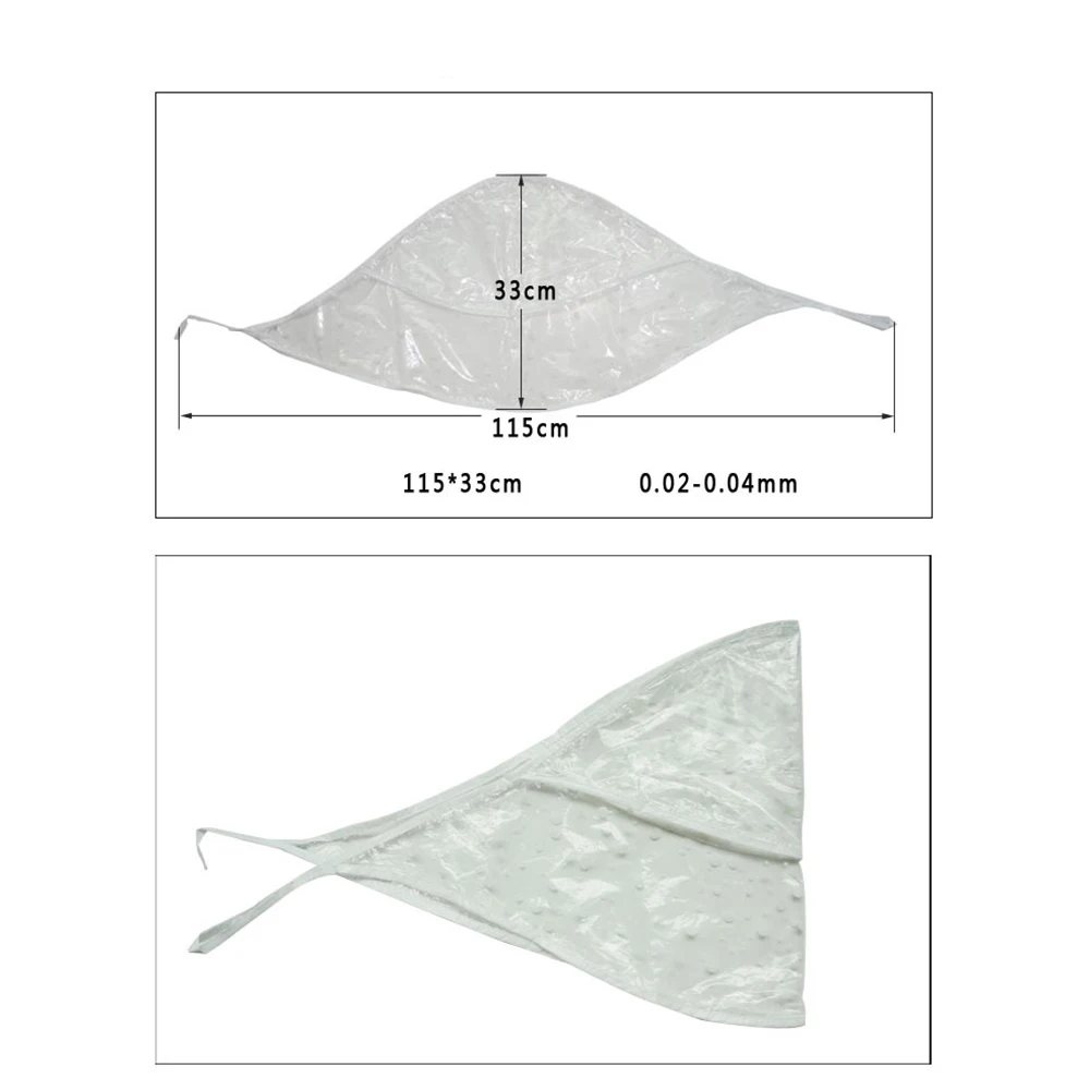 Reusable Transparent Rain Wind Hat Hood Hair Bonnet