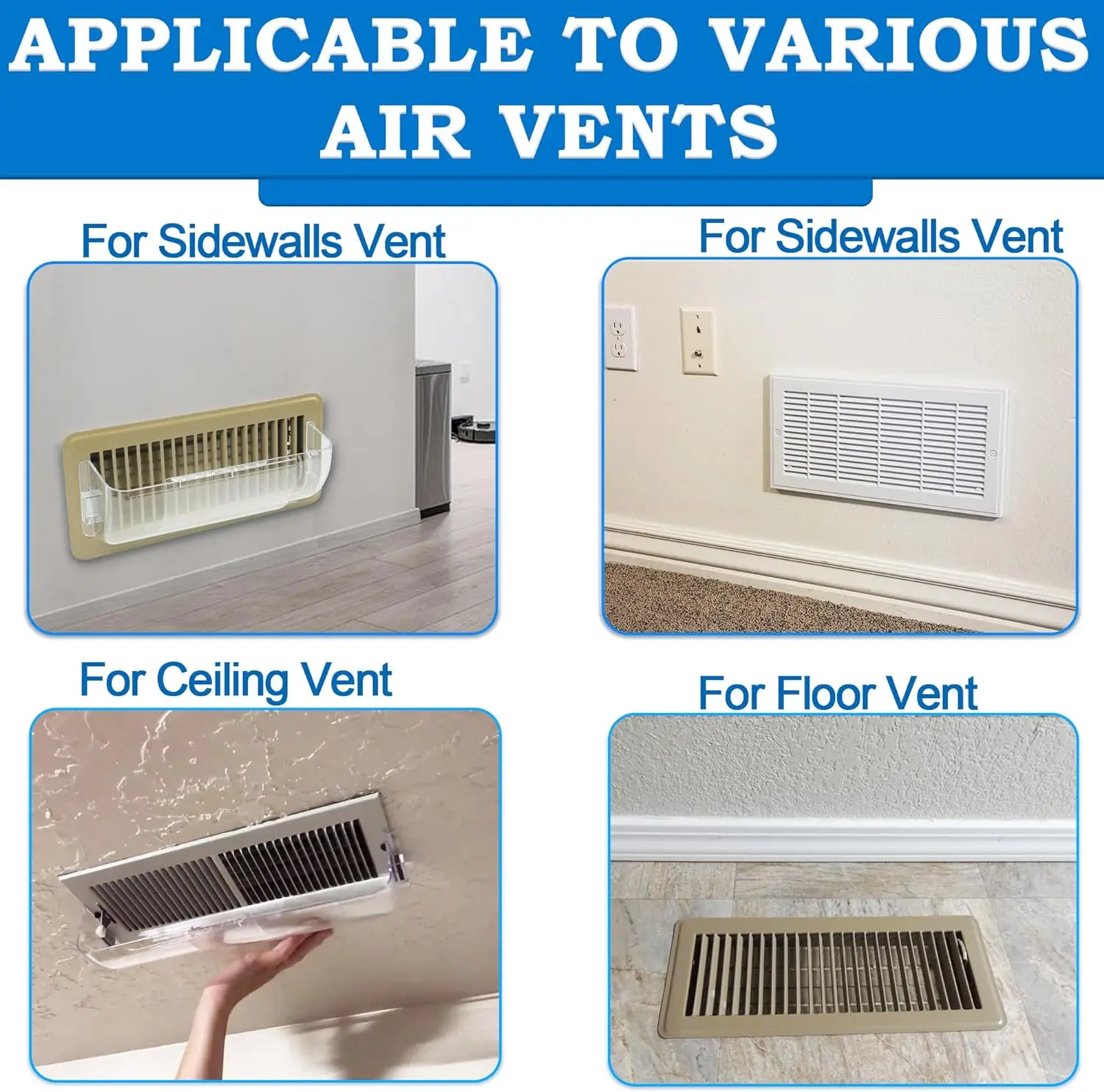 AC Air Vent Deflector Magnetic Adjustable Vent Covers For Home
