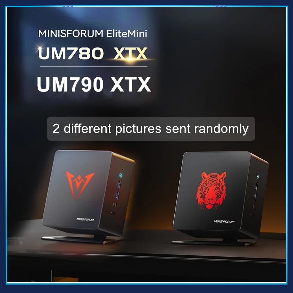 MINISFORUM 데스크탑 컴퓨터 미니 PC, UM790 UM780 Pro XTX 게이밍 PC, Ryzen 9 7940HS 7840HS, 2 * DDR5, 5600MHz 듀얼 PCIE4.0, WiFi6, W