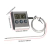 Digital BBQ Thermometer Probe Temperature Cooking Oven Meter Grill Timer Function New Meat Kitchen Food Stainless Steel 3