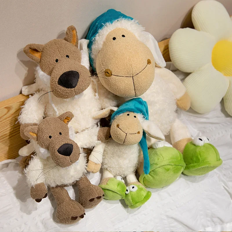 Sleepy Sheep Wolf in Sheep Clothing Plushie Lamb Toy - Cute Soft Plush Gift for Boys And Girls Holiday Plush Sheep Toy