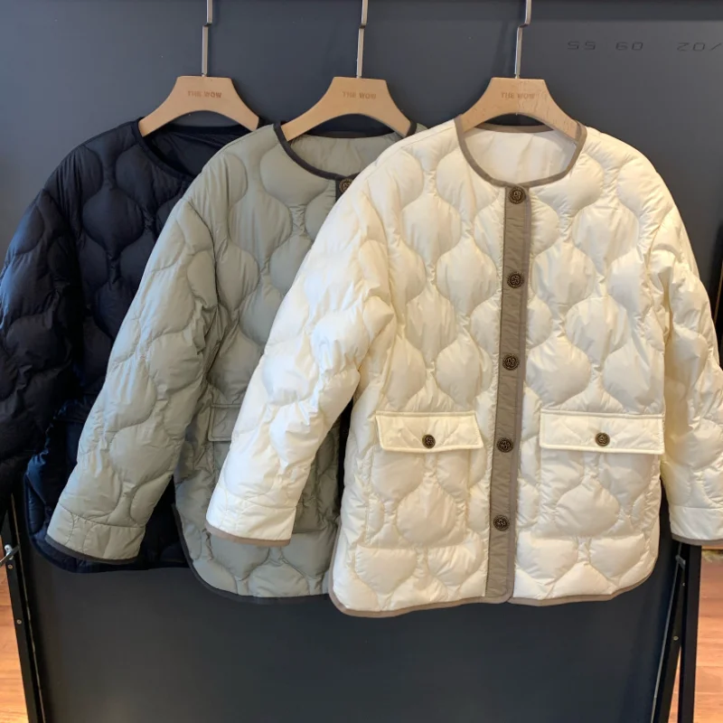 

2023 Winter New Cotton Padded Jacket Ethnic Style Women Parka Coat Korean Style Retro Button Down Cotton Female Outwear Top Y94