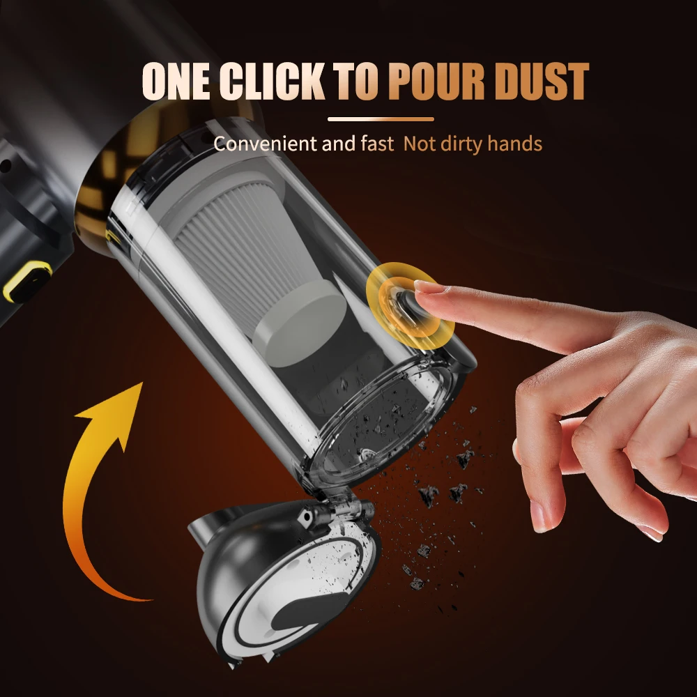 CENRR 2025 NEW Car Vacuum Cleaner Mini Powerful 998000PA Portable Vacuum Cleaner for Home Appliance Handheld Blower Car Cleaner 6