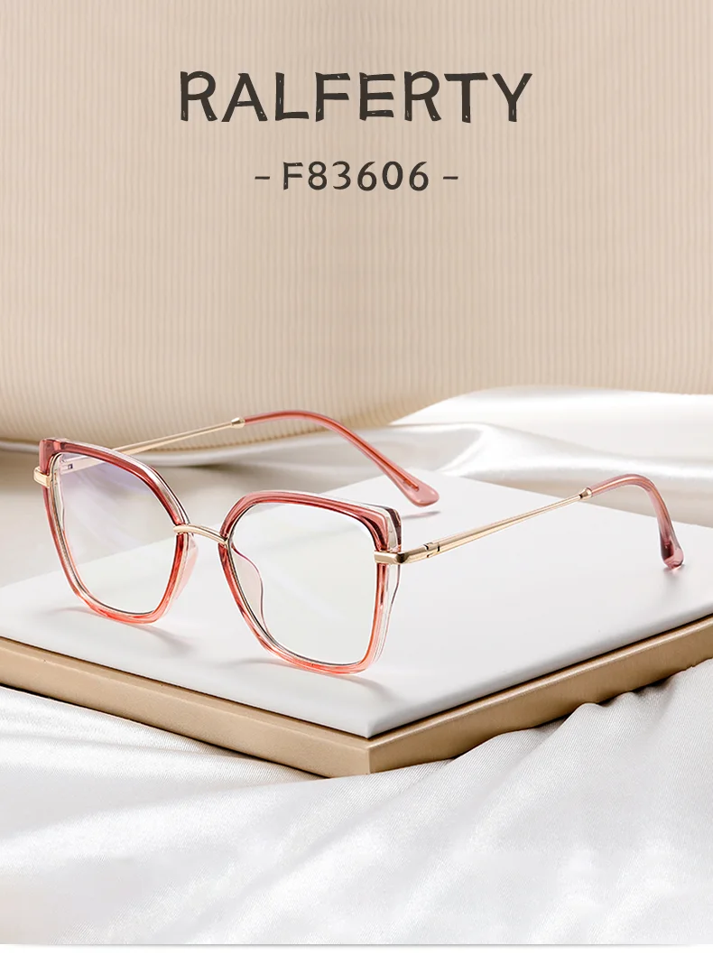 Hochwertige tr90 Damen brillen rahmen Damen brillen rahmen für Frauen verschreibung pflicht ige medizinische Brille Null Computer brille – Detail 1