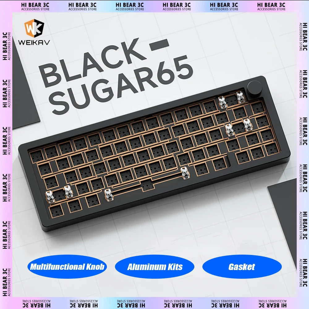 WEIKAVSugar65MechanicalKeyboardAluminumKitsMultifunctionalKnob