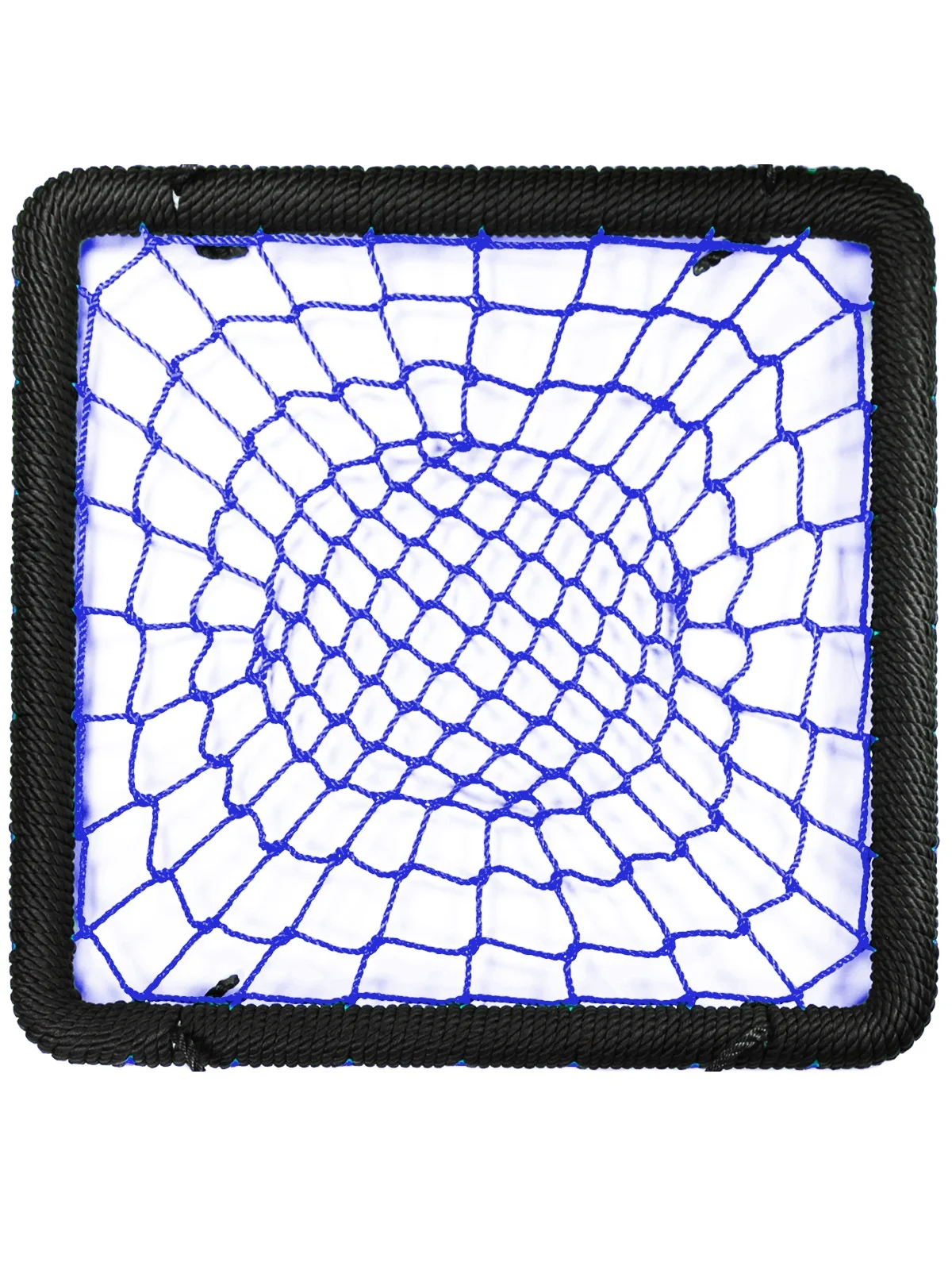 Swing-socket Jinn 120 cm-square толщ OB 72 Kang about 16 network 8 chain with braid crepe pp black color mesh blue |