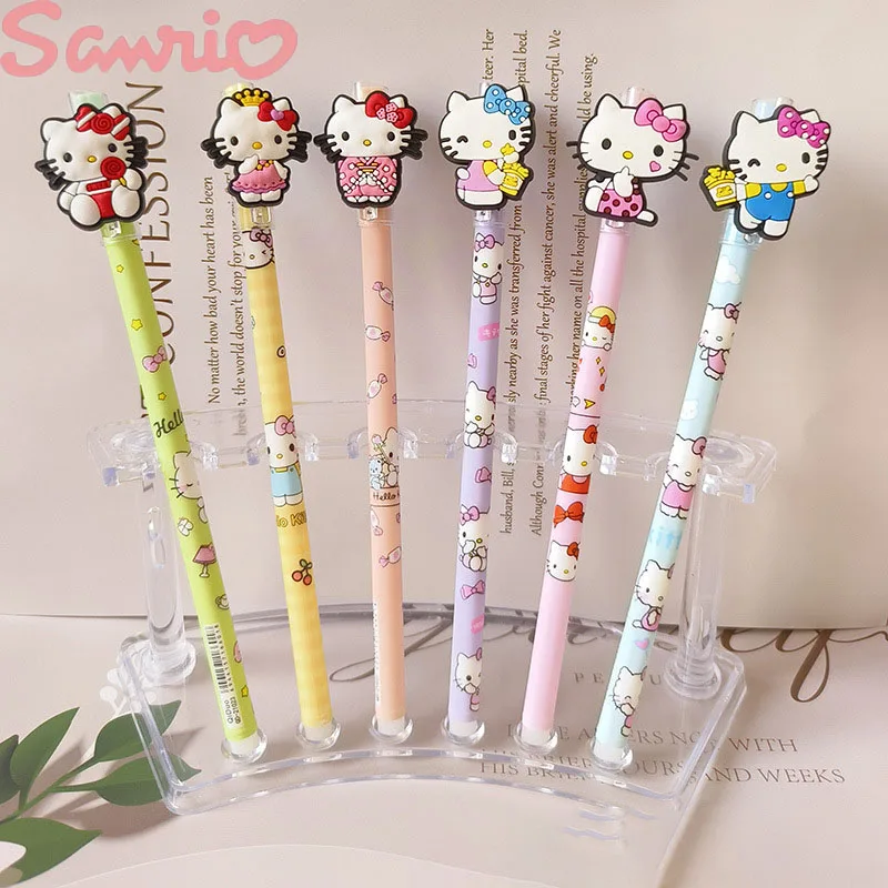 

30pcs Anime Sanrio Neutral Pens Kawaii Hello Kitty Gel Pen Students Writing Ball Point Pens School Office Supplies Wholesale
