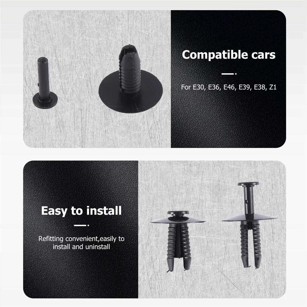 Plastic Bumper Mounting Rivet for BMW E30 E36 E46 E39 E38 30pcs car bumper mounting rivet
