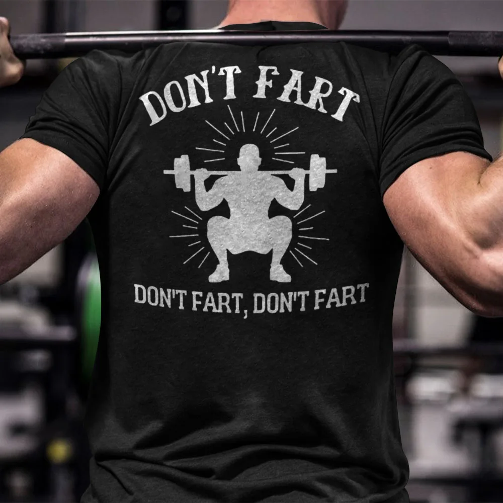 

Men's Fitness and Leisure Letter Pure Cotton Regular Sports T-shirt