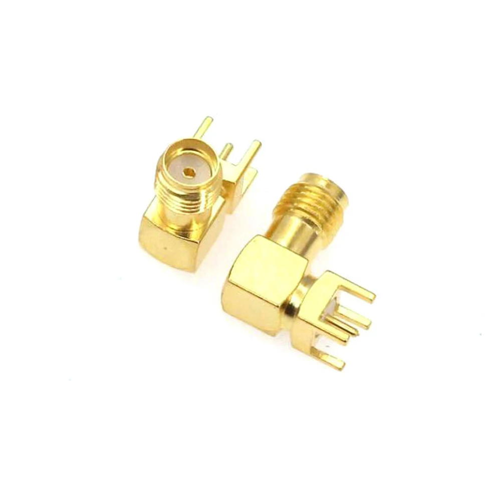 5PCS SMA femmina spina ad angolo retto 90 gradi SMA-KWE connettore per montaggio su PCB adattatore RF