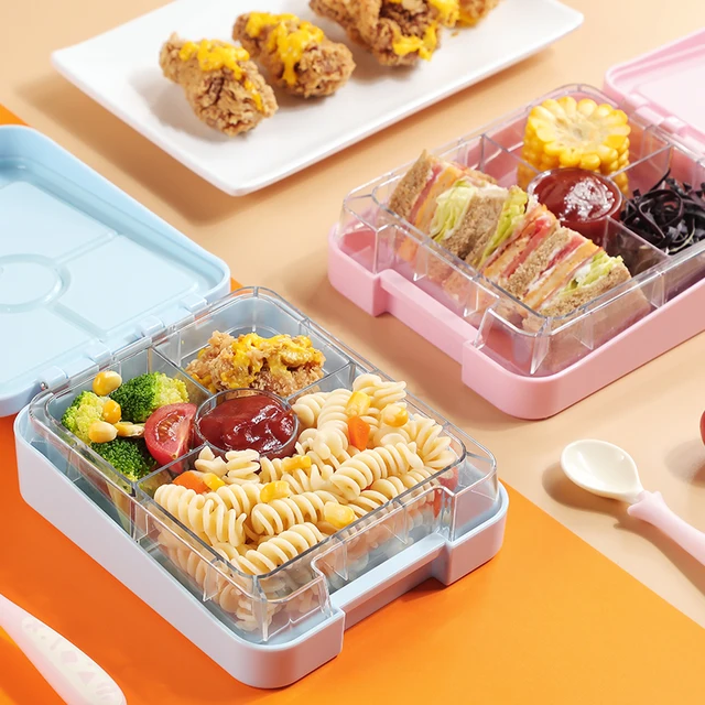 Aohea Tritan Bento Box with Sections Kids School Bento Lunch Box