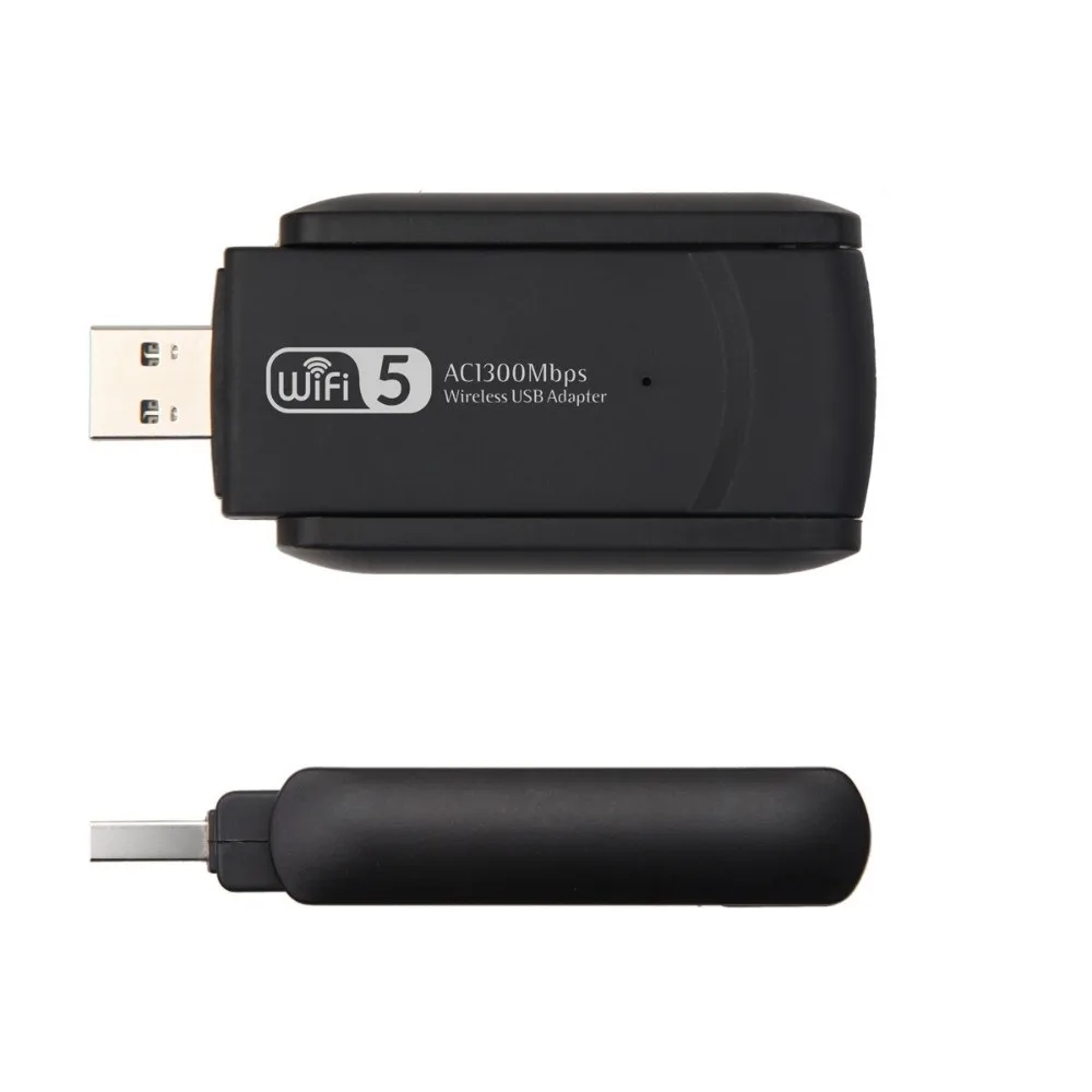 듀얼 밴드 WiFi USB 어댑터 2.4G/5Ghz USB3.0 인터페이스 1300Mbps WiFi 동글 강력한 수신기 무선 네트워크 카드