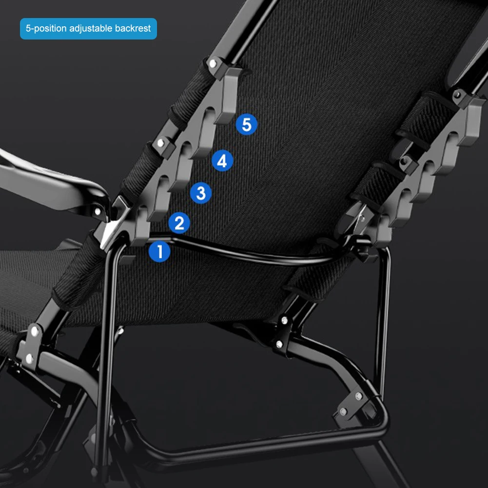 Lounge Chair Folding Living Room Balcony Chaise Lazy Sofa Sleeping Cots with Mattress Recliner Chair For Pool Side Lawn