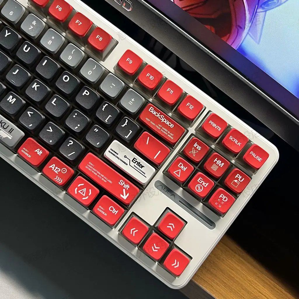 

Mecha Zaku Warrior Keycap с полупрозрачной пятисторонней термосублимационной MDA профилем для деревянной механической клавиатуры 75