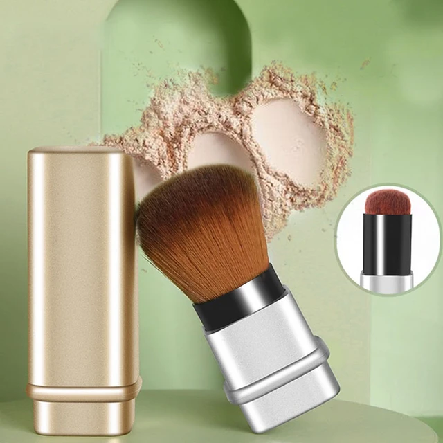 1 Piece Loose Powder Foundation Makeup Brush Mini Retractable Portable  Blush Brush Makeup Brush With Cover Foundation Makeup Too