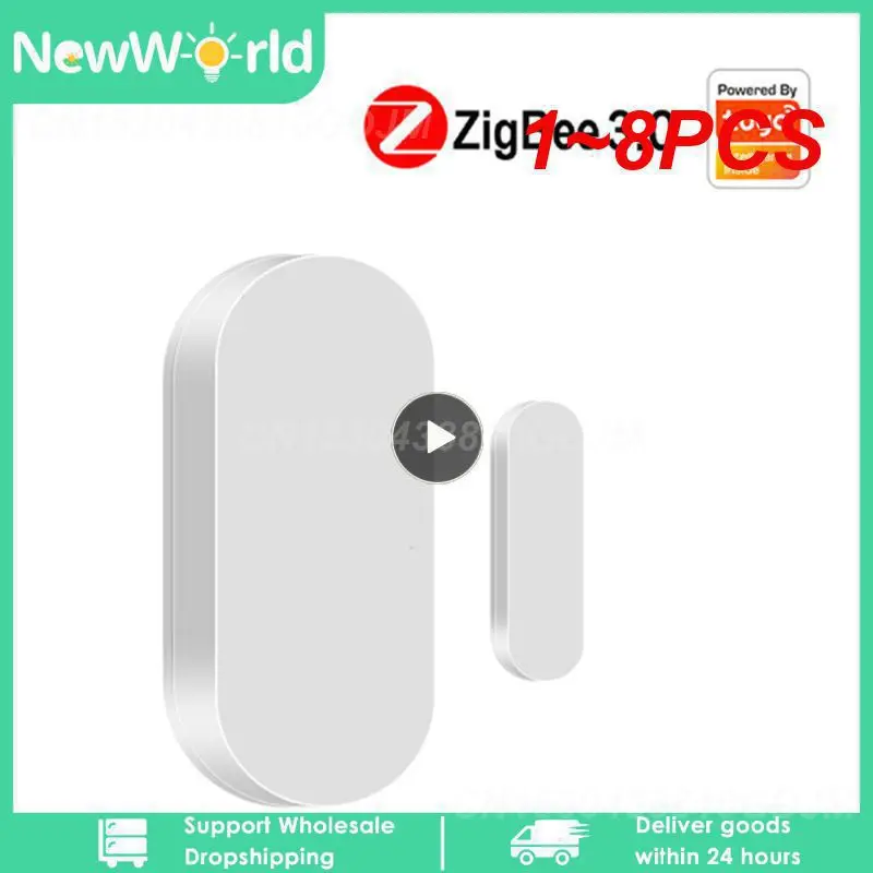 

1~8PCS Tuya Smart Window Door Gate Sensor Detector Smart Home Security Alarm System Smart Life Tuya App Remote Control