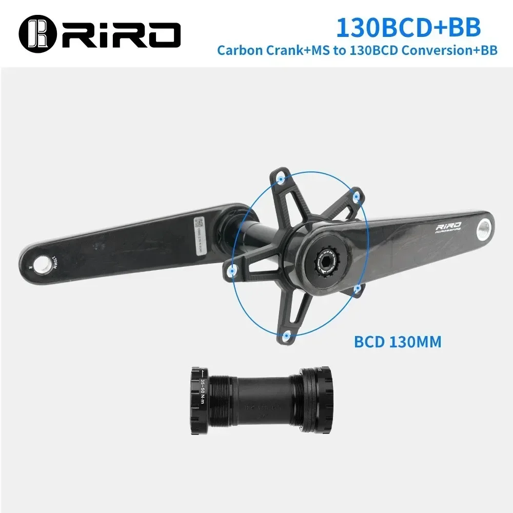 Riro-超軽量カーボンファイバーロードバイククランク,110bcd