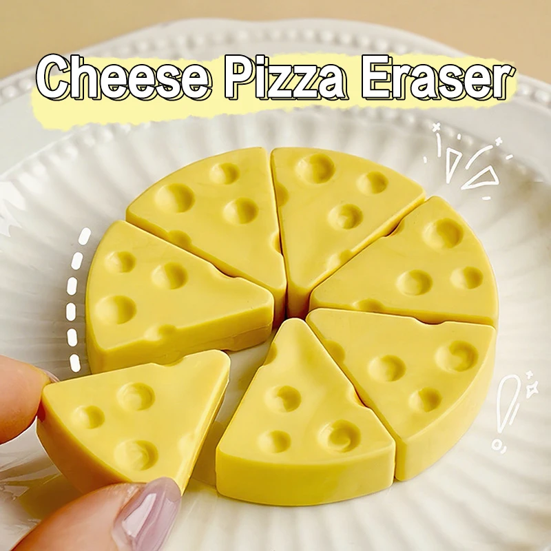 Simulation Cheese Eraser Soft School Supplies Clean Mess Free Stationary Office Student Rubber Eraser For Kids Gift - 3