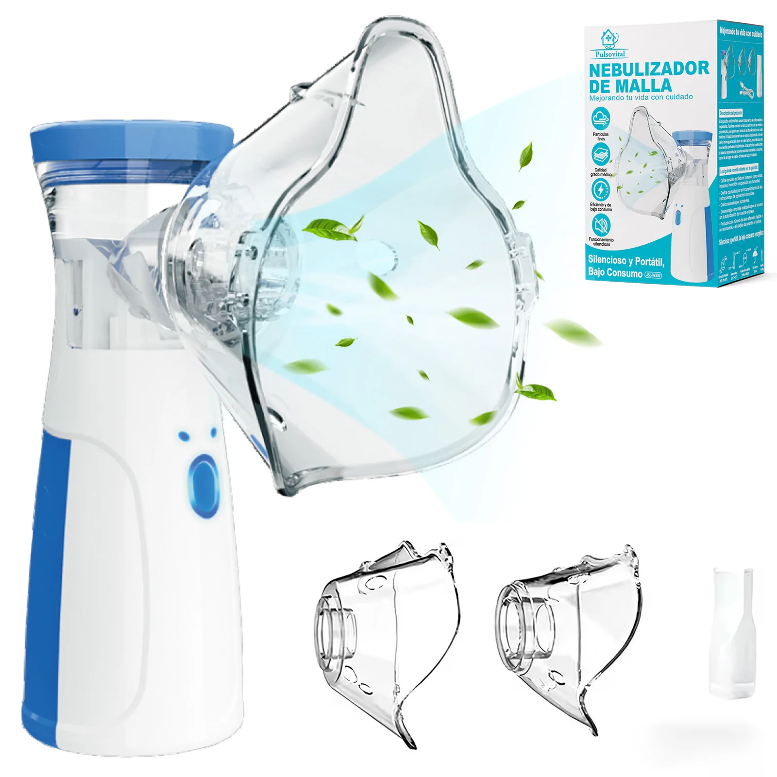 Nebulizador Portátil con Atomización Delicada y Eficiente - Cómodo de Usar, con un Diseño Refinado de Alto Valor, Reutilizable y Completo con Múltiples Componentes, Nebulizador para Asma, Máquina Nebulizadora para, Neb