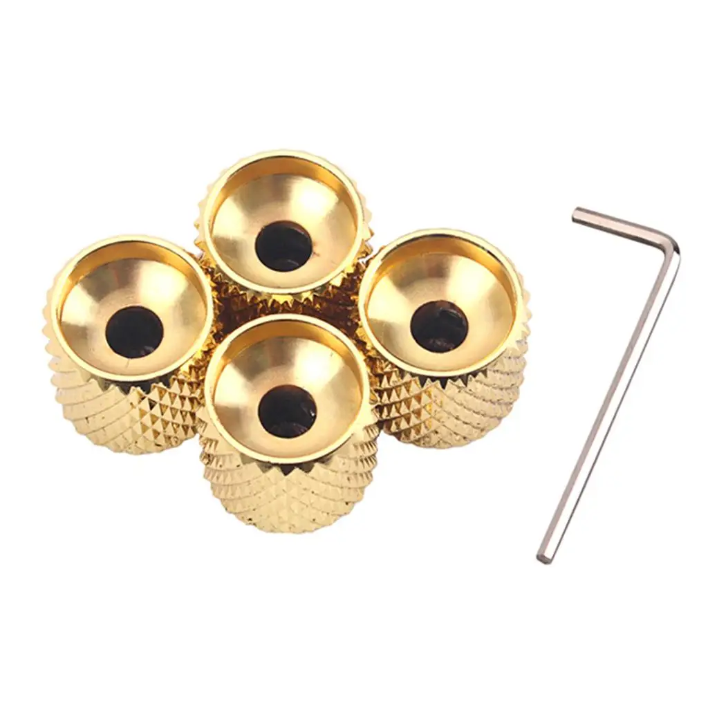 4Pcs Dome Metal Tone And Volume Control Knobs for Electric Guitar Accessory