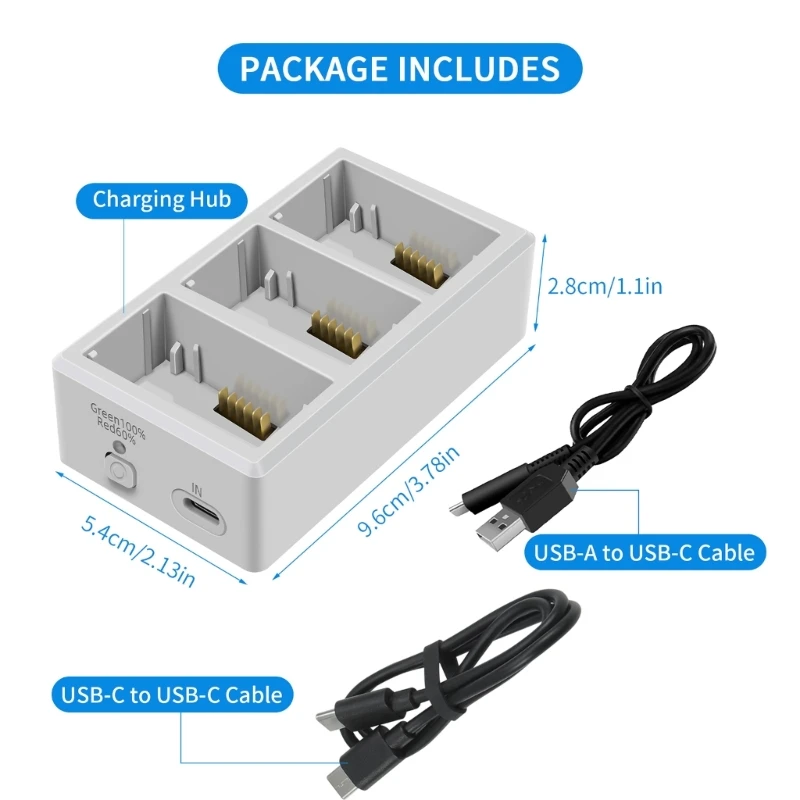 Flight Battery Charging Hub for Mini 3 Pro Flight Battery Charger Box Intelligent Charging Protect Charger