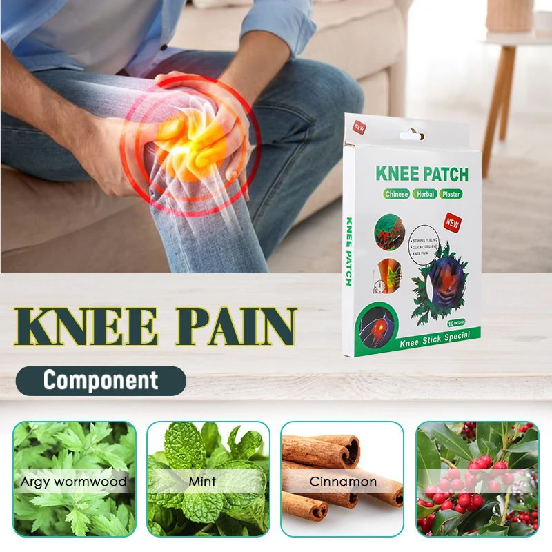 Wormwood Knee Plaster Arthritis Muscle Joint Pain Stickers Pain Relief Patches Chinese Herbal Medical Analgesic Plaster pain relief patch 10pcs