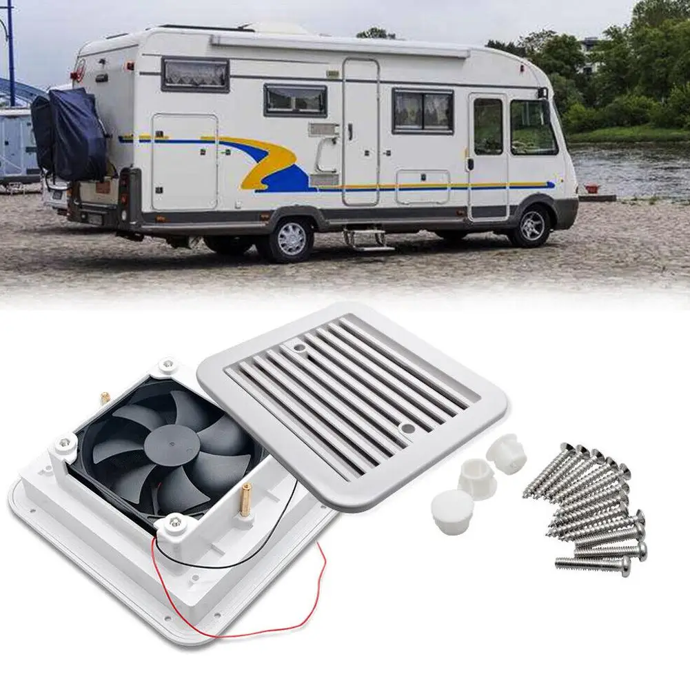 

Exhaust Fan For RV Camper Motorhome Trailer Boat Yacht Durable Side Air Strong Wind Exhaust Fridge Vent With Fan Car Access N6R1