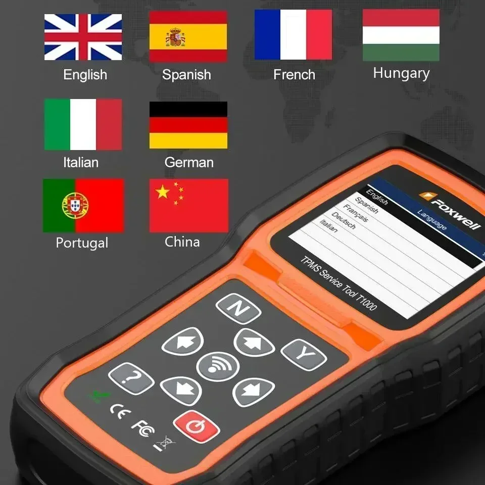 Foxwell-Herramienta de disparo T1000 TPMS, Sensor TPM, actualizaciones gratuitas de por vida, reemplazo en línea, Foxwell NT1001