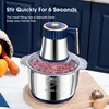 Home Electric Meat Grinder 5L Large Capacity Pulverizer Multifunctional Vegetable Fruit Meat Slicing Pulverizer Kitchen Mixer 3