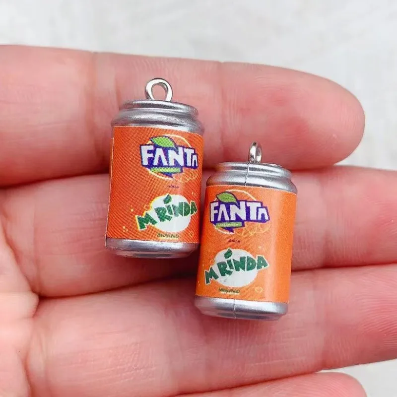 10pcs 3D Cola Drink Bottle Resin Charms Drop Pendants Beverage Floating DIY Earring Bracelet Jewelry Accessory Bulk Wholesale