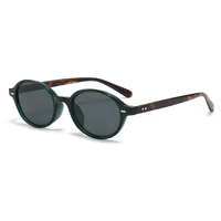Rétro petites lunettes de soleil ovales femmes hommes Rivets nuances lunettes de mode lunettes de soleil de luxe UV400 3
