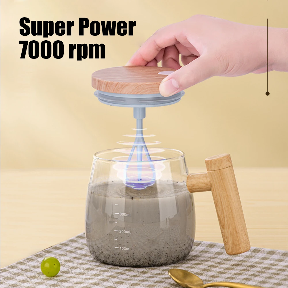 400ML Self Stirring Mug Electric Stirring Coffee Cup Glass Inner Tank Mug Automatic Electric Protein powder Mix Cup Kitchen