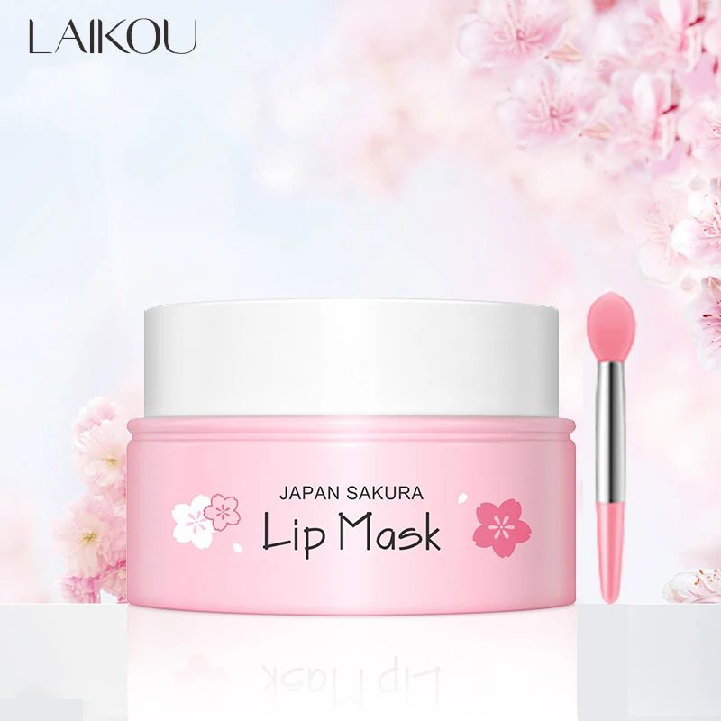 8g Laikou Sakura Lip Sleeping Mask Hydrating Moisture Nutriousing
