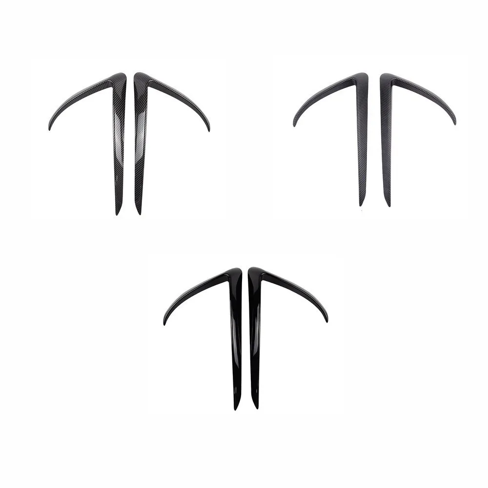 

For Tesla model Y 2pcs Front Blade Trim accessories Tesla Model Y front blade accessories matte carbon fiber exterior decoration