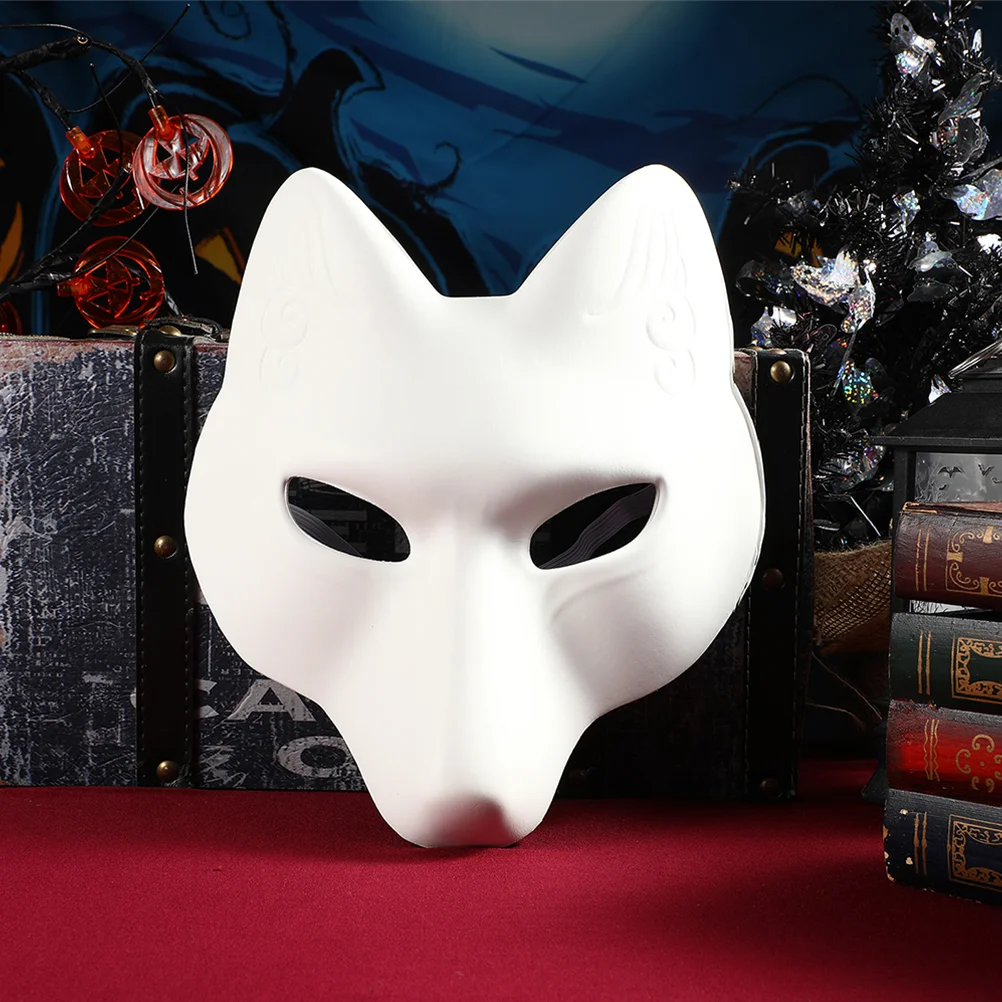 Masks Mask Halloween Cosplay White Cat Up Diy Dress Masquerade Costume  Accessories Therian Party Wolf Blank Unpainted Face Mardi - AliExpress