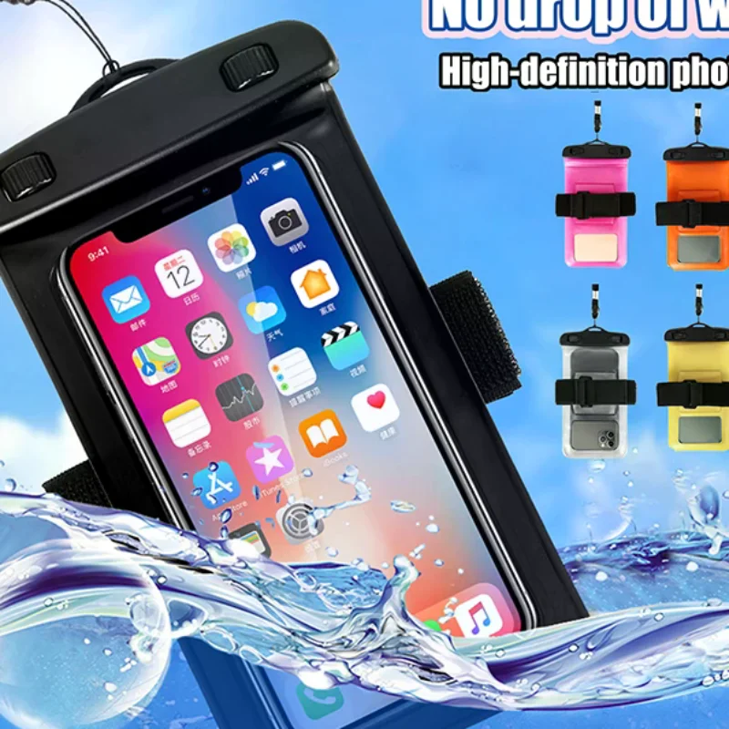 1Pcs Universal Waterproof Phone Case Arm Band Bag Swim Diving Surfing Mobile Phone Pouch Waterproof Bag
