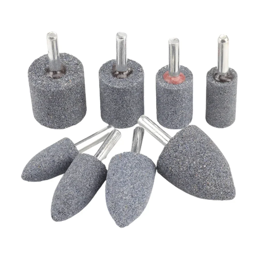 Lot De 10 Têtes De Meulage En Corindon Brun - Formes Variées Pour Outil Rotatif - 8