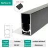 2 Meter Magnetic Track Accessories Connector DC48V Power Supply Surface Mounted Recessed 2m Rail For LED Magnetic Track Light 6