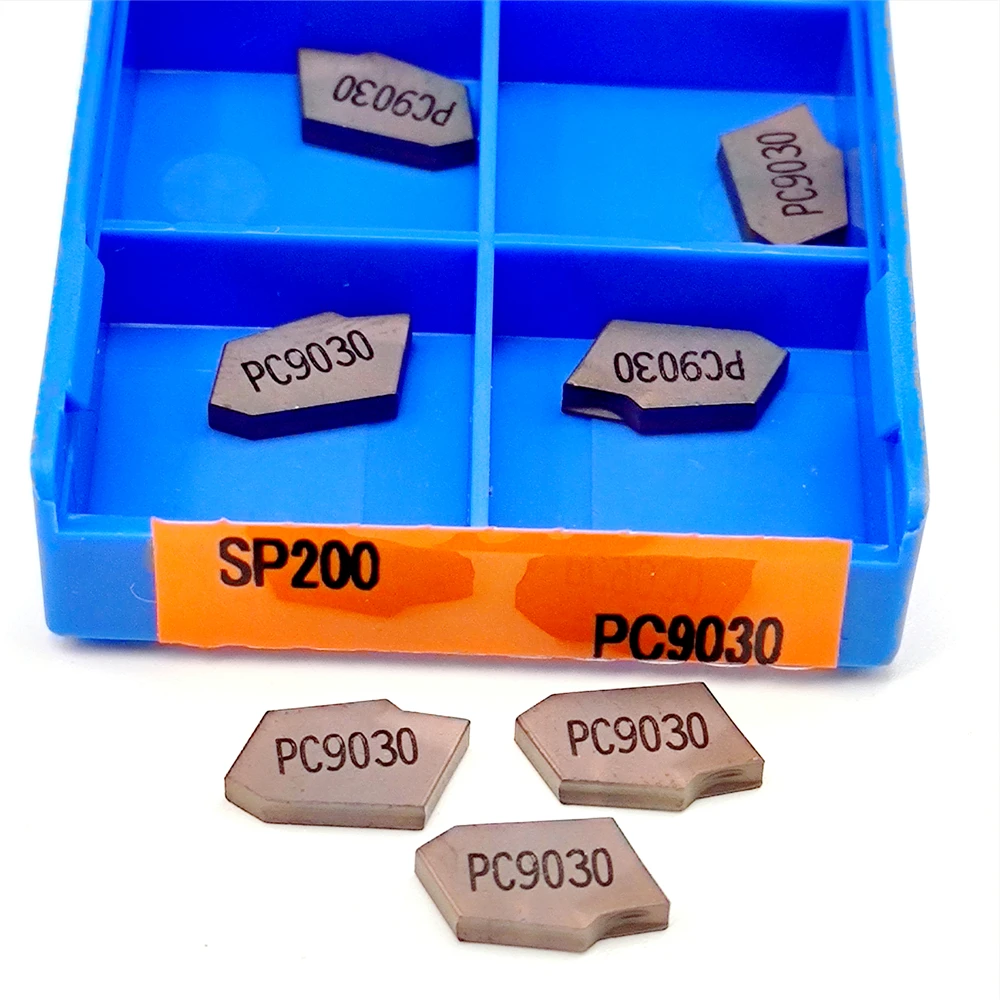 

1 коробка (10 шт.) SP200/300/400/500 PC9030 высококачественные карбидные вставки с ЧПУ