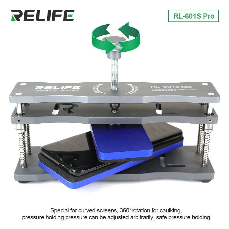 relife-rl-601s-pro-pressure-retaining-caulking-repair-fixture-special-pressure-holding-for-flat-and-curved-screen-phone-repair