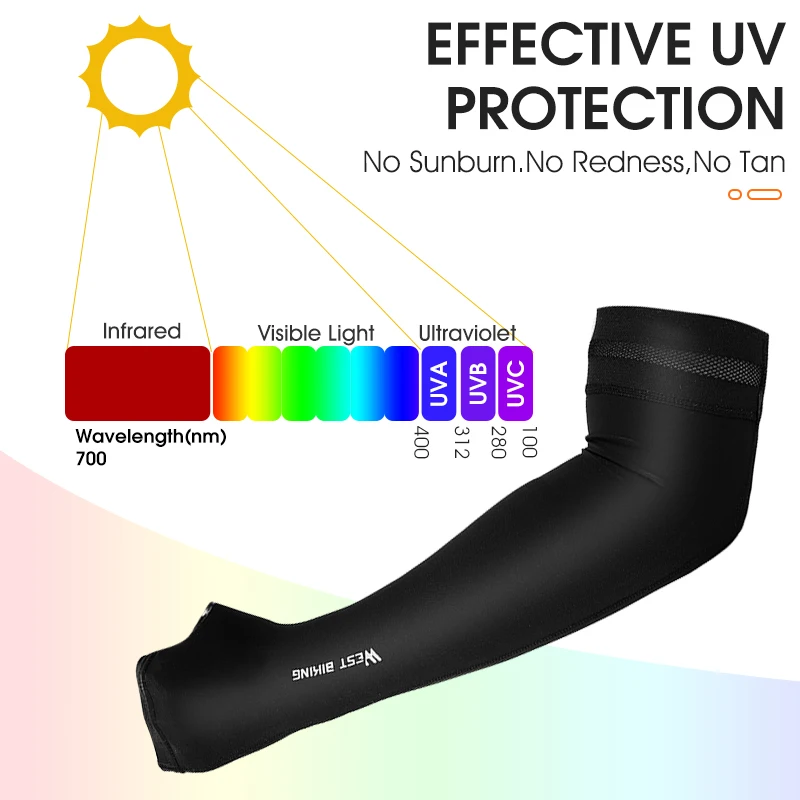 Arm Sleeves Sports Breathable Quick Dry Cycling Arm Sleeves Fingerless Summer Running UV Protection Ice Fabric 1Pair sun protection arm sleeves arm sleeves cooling arm sleeves