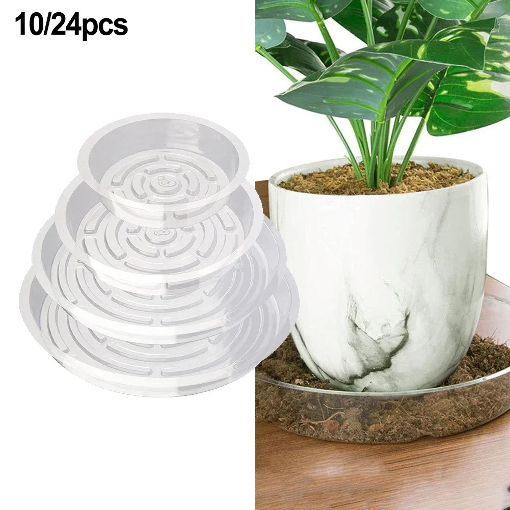 6/8/10/12 Inch Clear Plastic Plant Saucers Flower Pot Drip Trays Gardening Maintenance Supplies 10/24pcs plant saucer plastic plant saucer