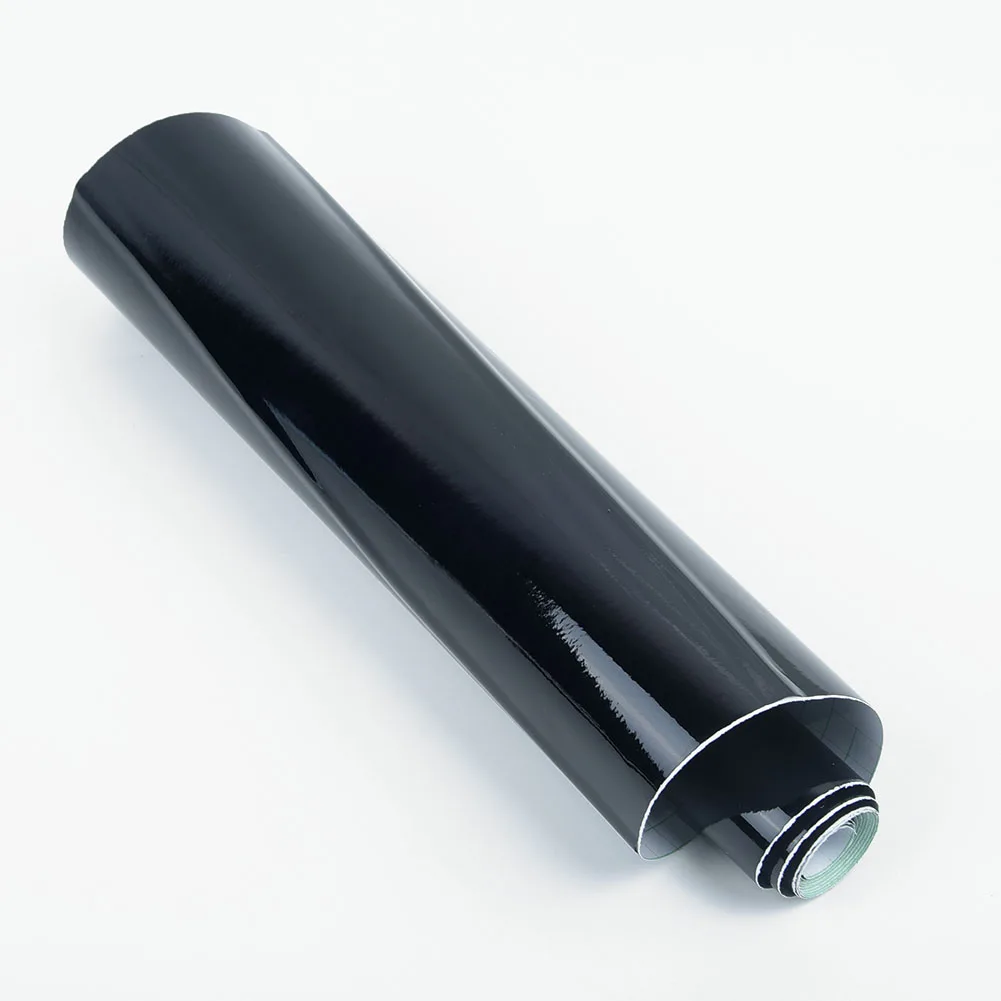

1 Roll 30*152cm Black Glossy Vinyl Film Gloss Glossy Car Wrap Foil Sticker With Air Bubble Free Motorcycle Car Wrapping