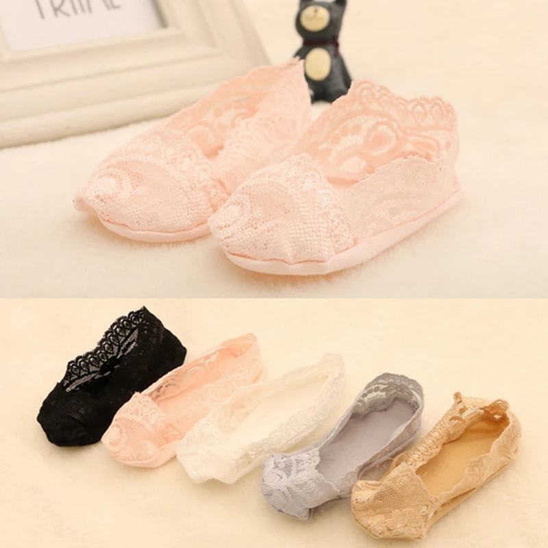 

4pair Baby Boat Socks Hollow Out Lace Invisible Short Socks Solid Kids Girls Ankle Sock Children Girls Clothes1-9 Years