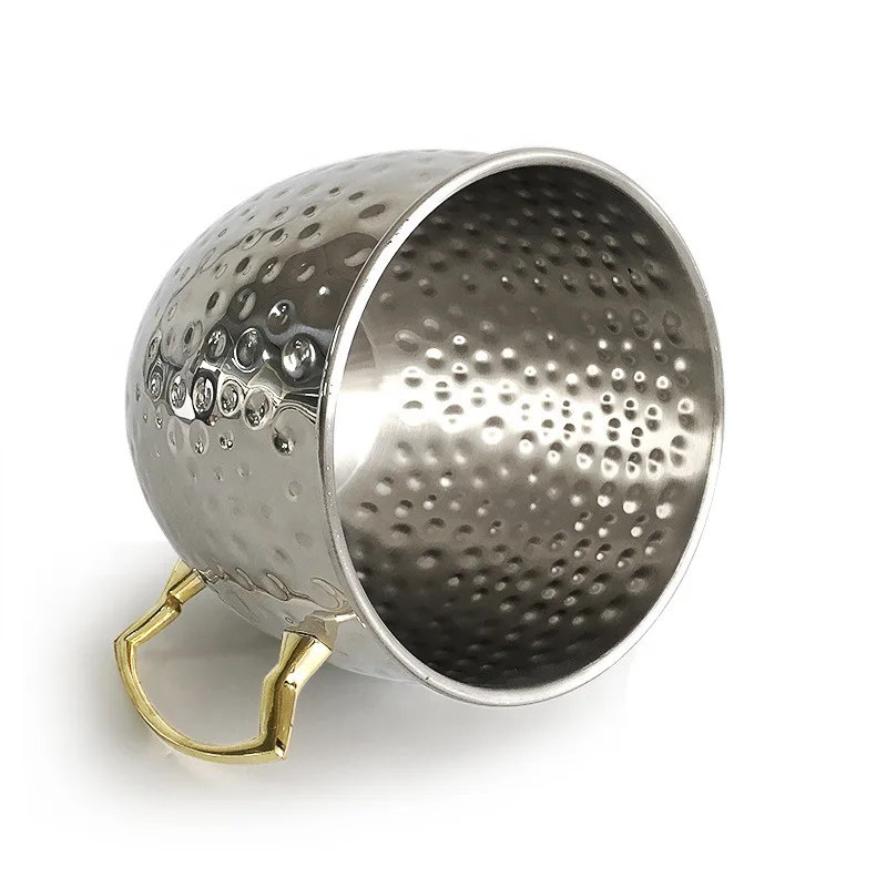 500ml Mule Cup Stainless Steel Cocktail Cup Beer Cup Copper Goblet Cocktai Wine Coffee Cup Champagne Party Bar Drinkware Tools